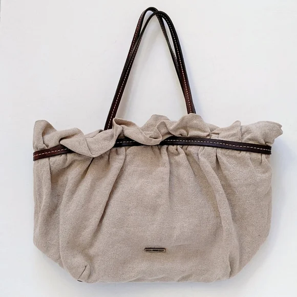 Vintage Moschino Structured Canvas and Leather Tote Bag - Picture 15 of 15